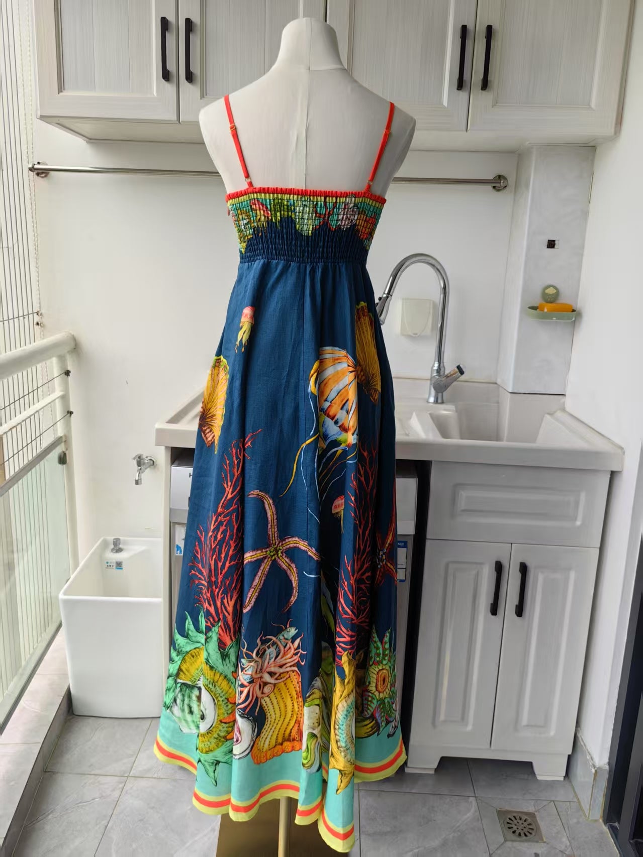 AM dorian summer linen midi dress
