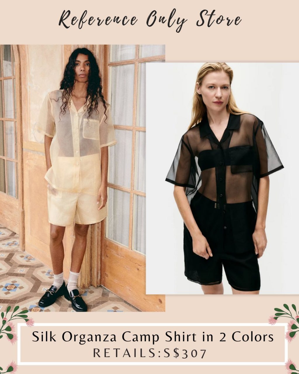 SL Silk organza camp shirt