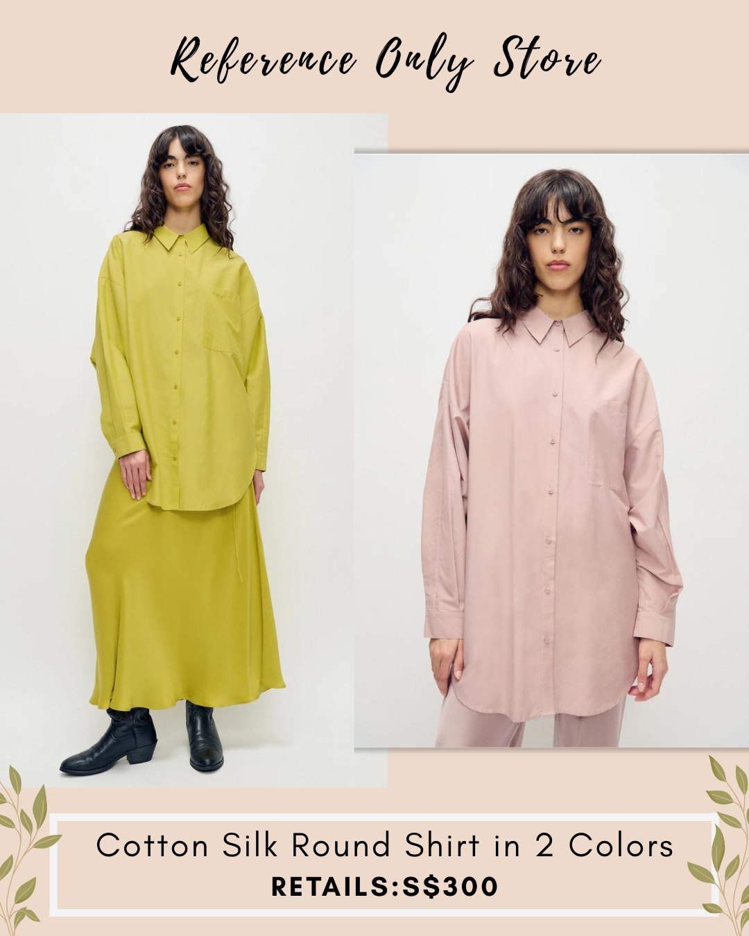 SL cotton silk round shirt