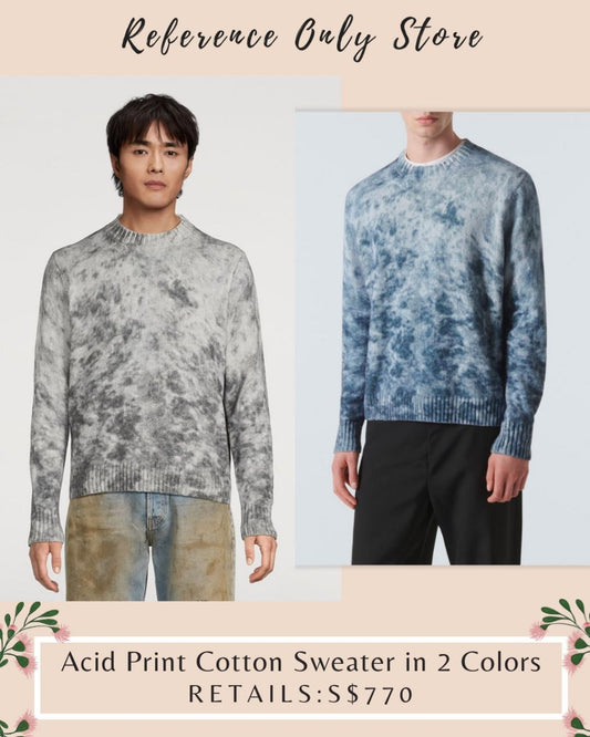 AC Acid print cotton sweater in 2 colors