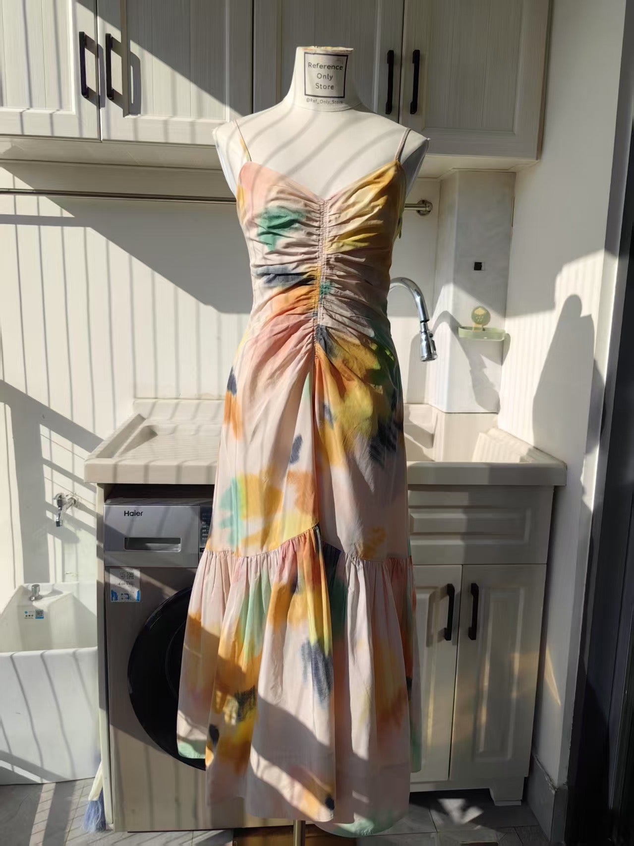 Alc lindsey floral cotton blend midi dress