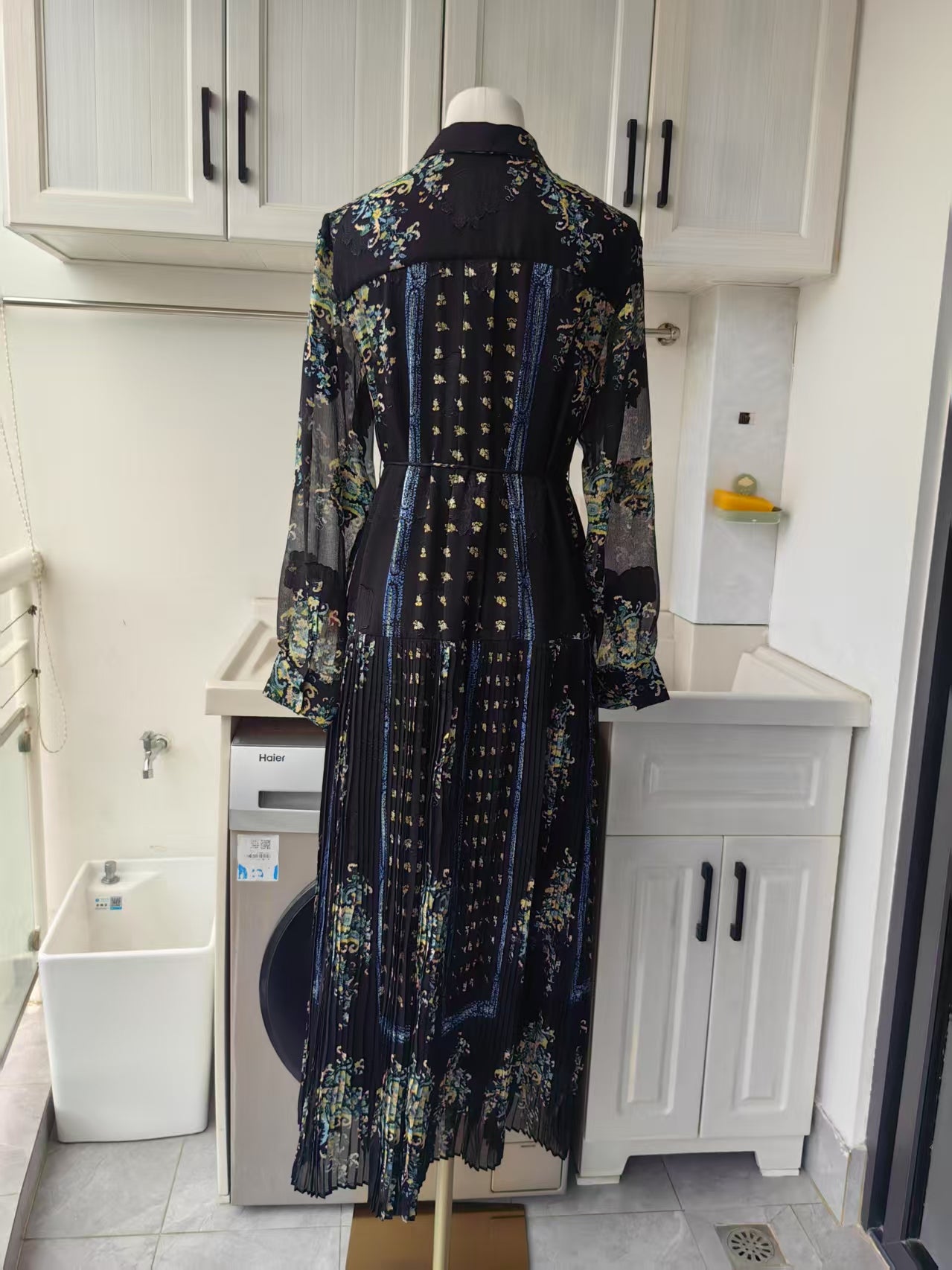 uj Emilie silk viscose blend midi shirt dress in 2 colors