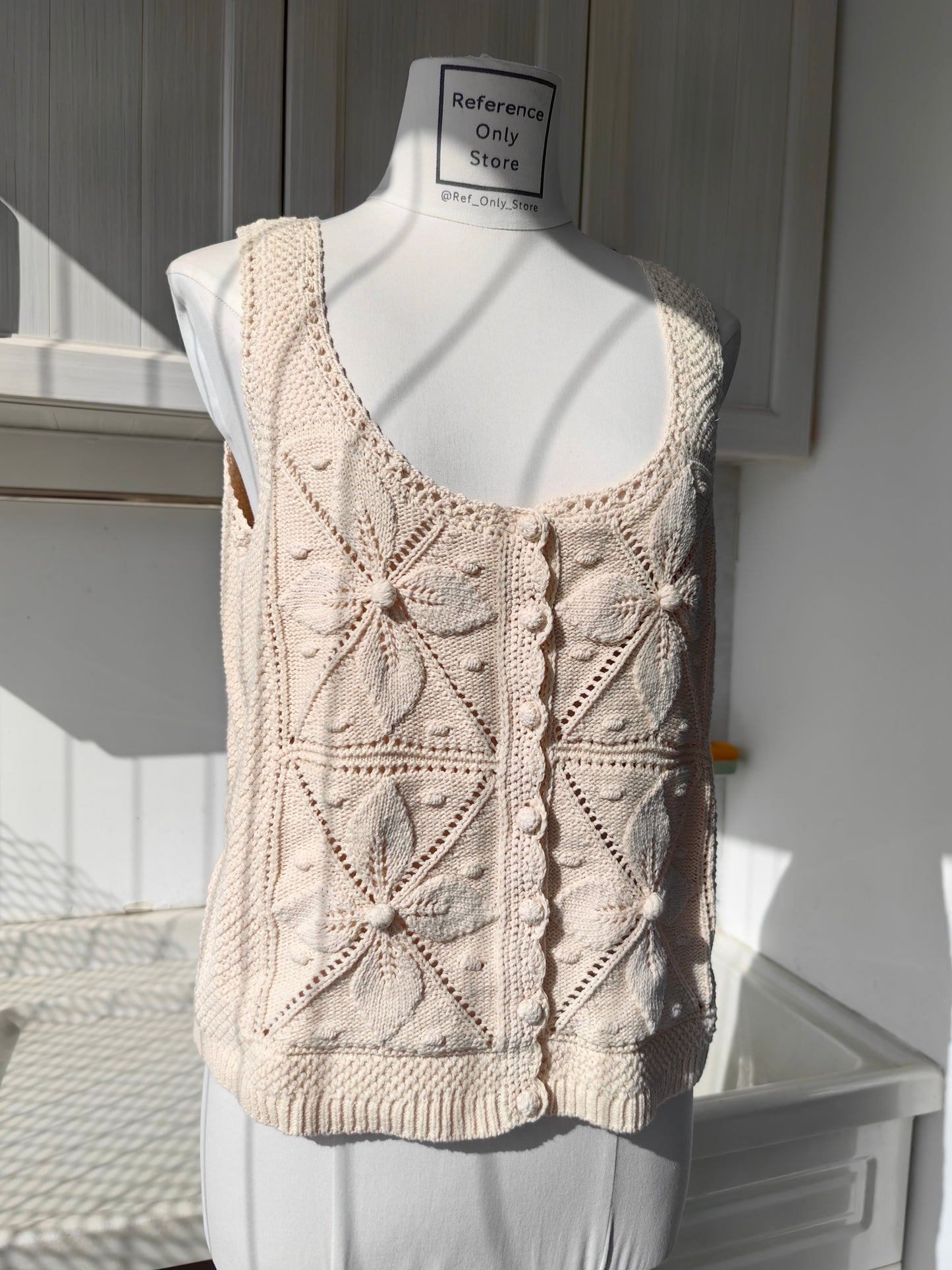SZ Cotton Knit pattern vest Top