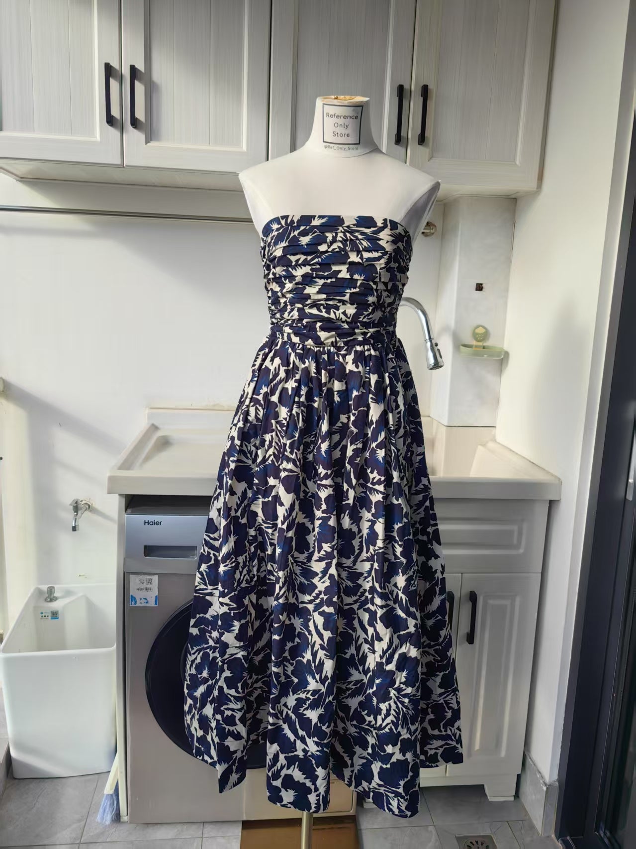 ALC Tate strapless cotton midi dress