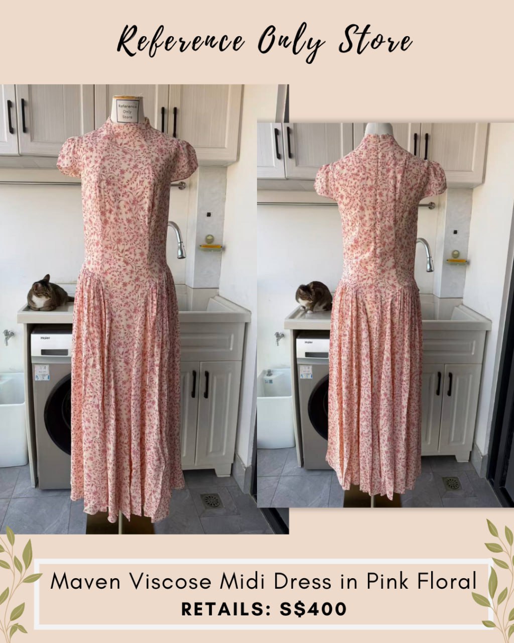 Ref Maven Viscose midi dress