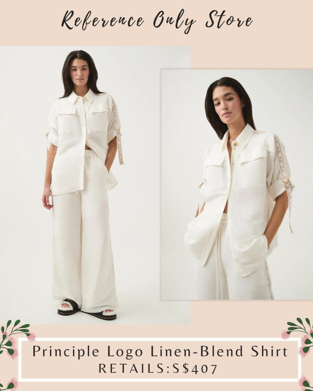 AJ Principle Logo Linen Blend Shirt