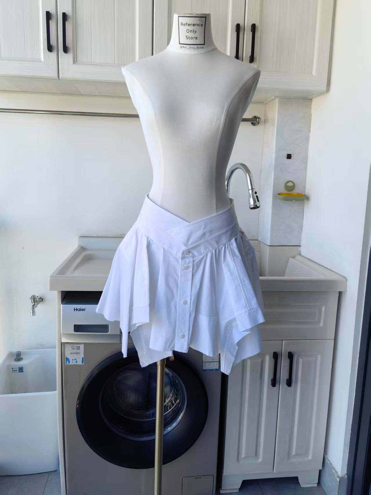 AW deconstructed mini skirt
