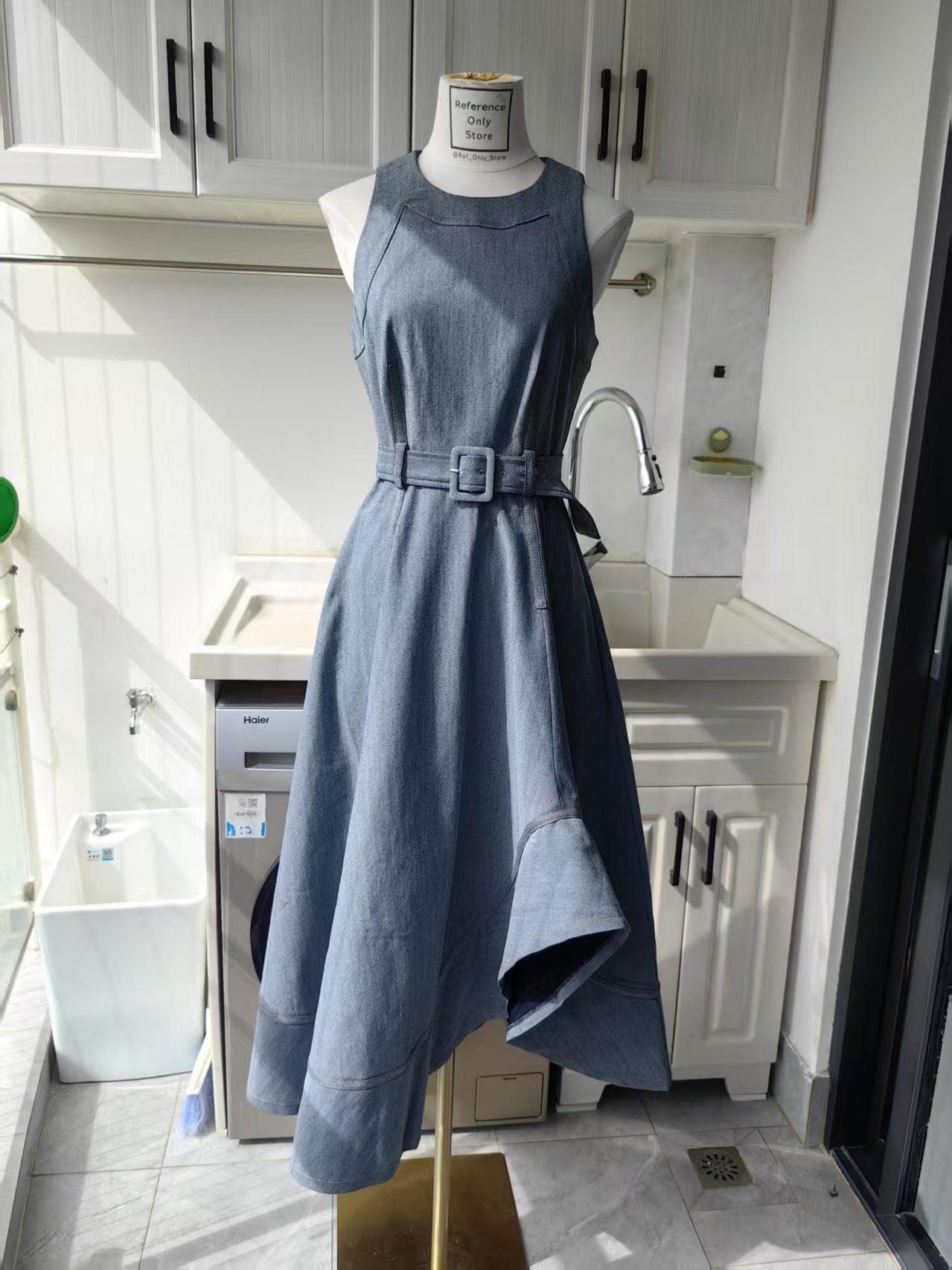 New colors! CAS Zelda denim cotton blend midi dress