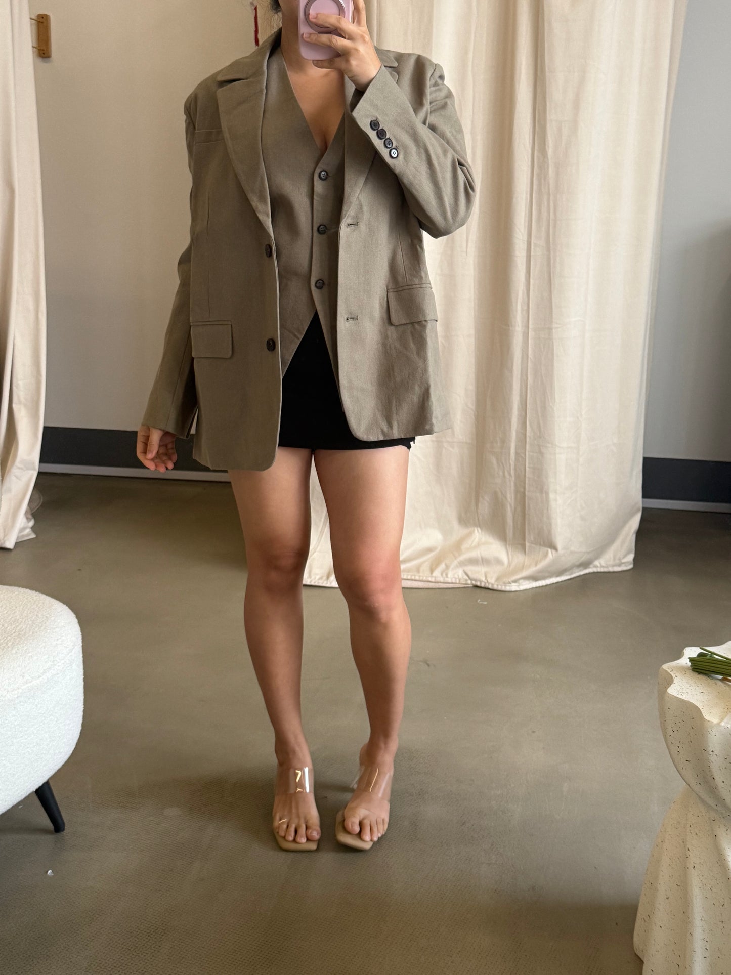 AA Cotton linen helena vest and Ina Jacket