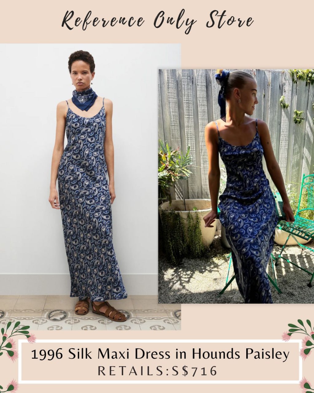 SL 1996 silk Paisley maxi dress