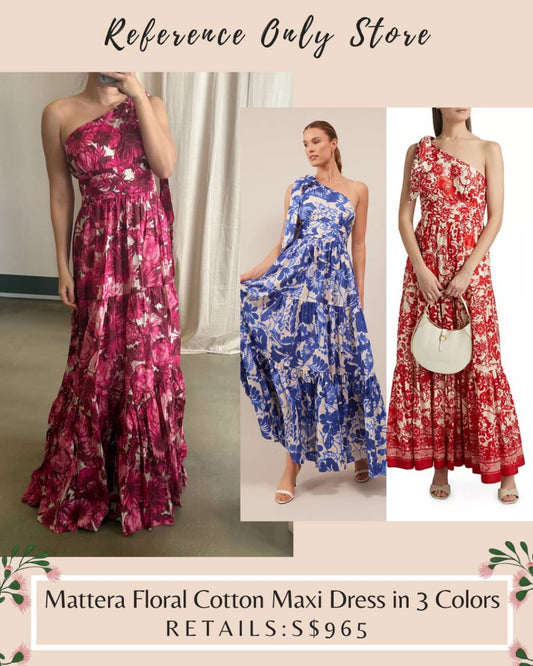 CC Mattera Floral cotton maxi dress in 3 colors