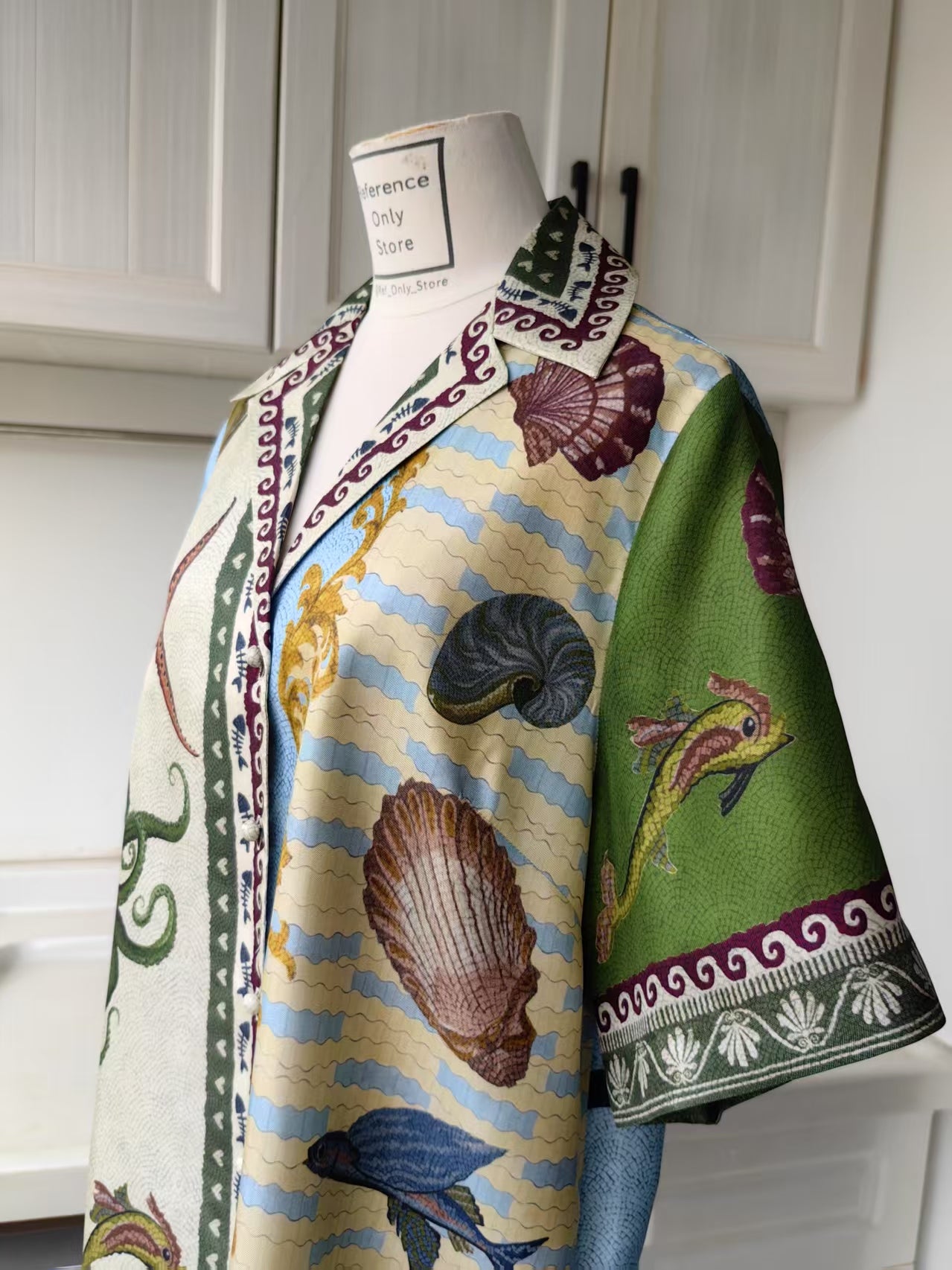 AM bath house silk shirt and pants