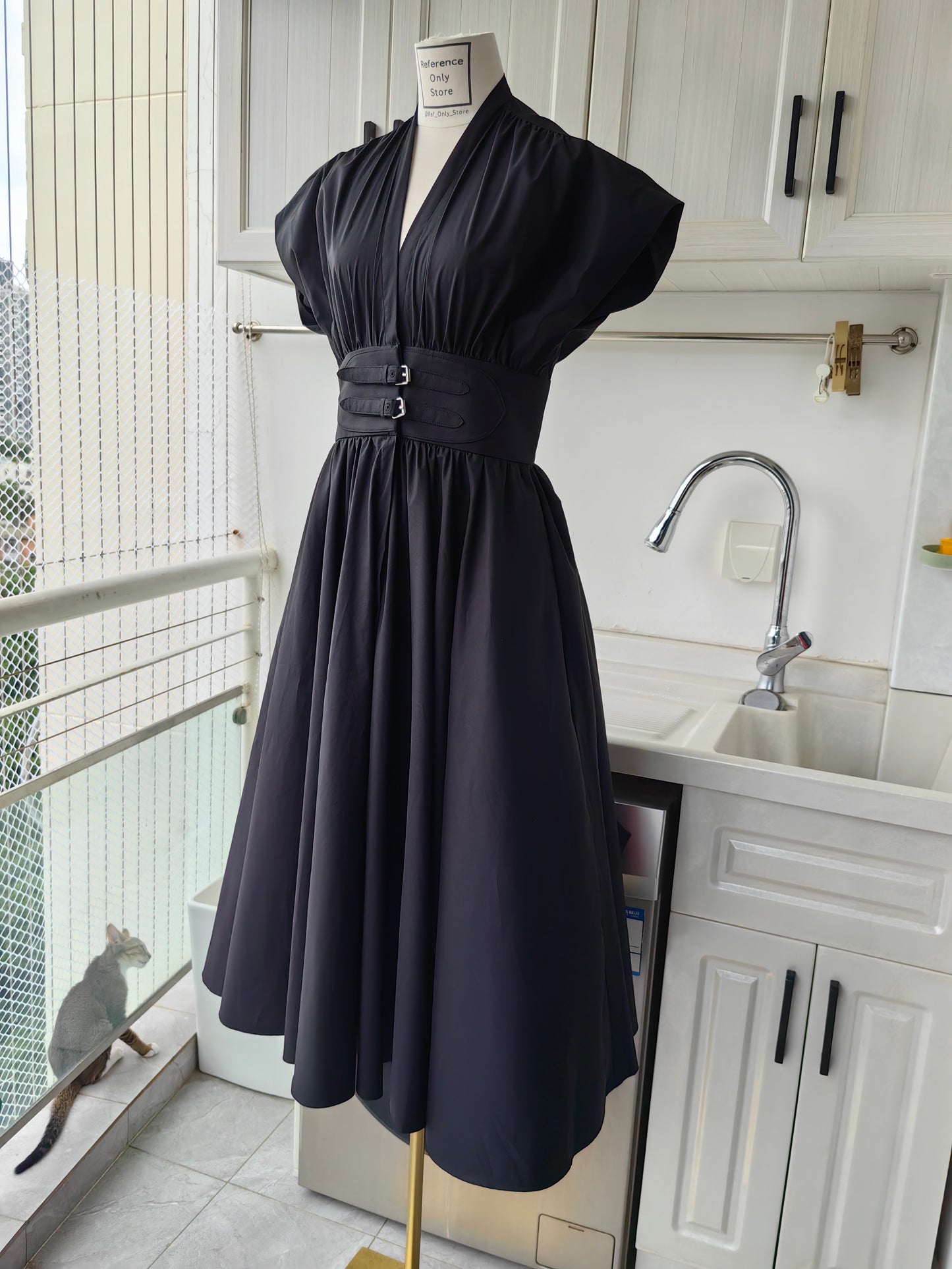 ALX Jaden cotton - viscose midi dress