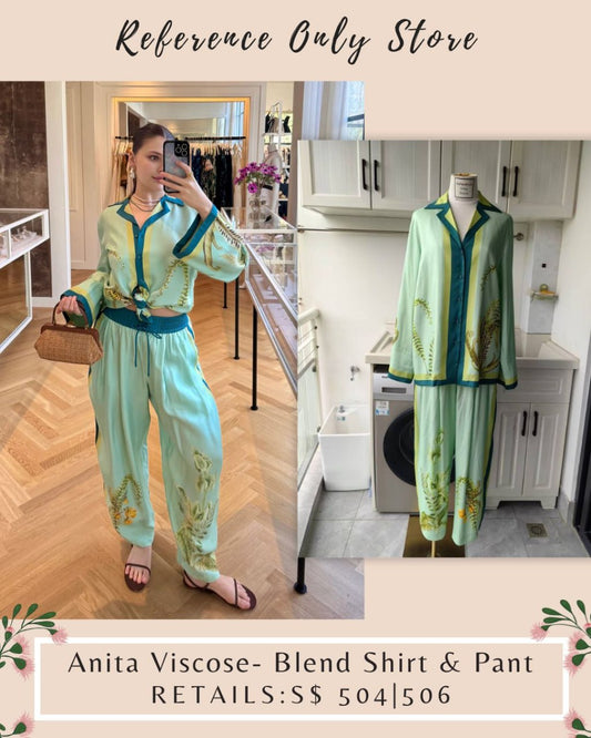 AM Anita Viscose blend shirt and pants