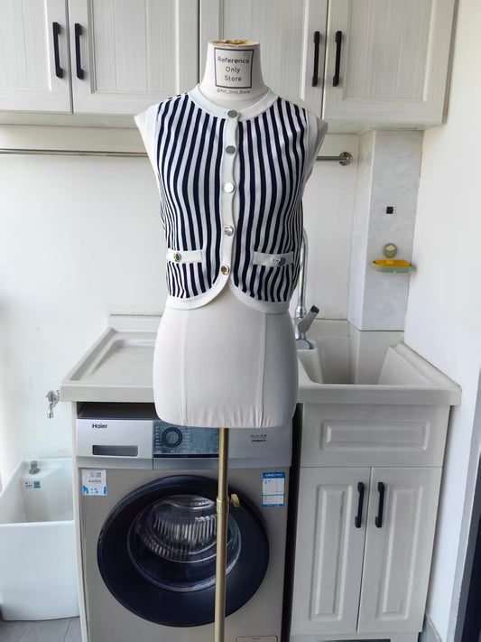 vb Leland stripe viscose vest top