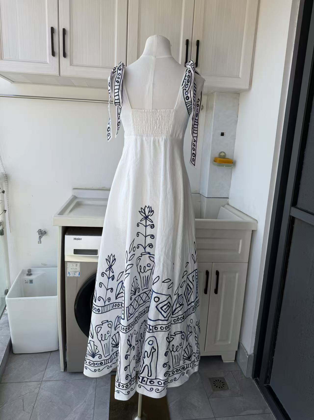 AM Marrakech ballet linen midi sun dress