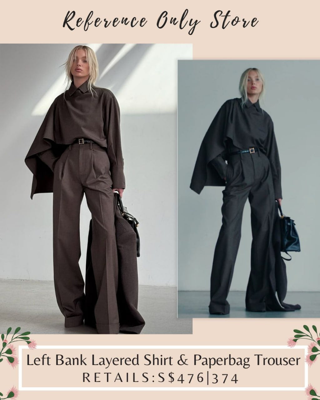 HS left bank layered shirt / paper bag trousers