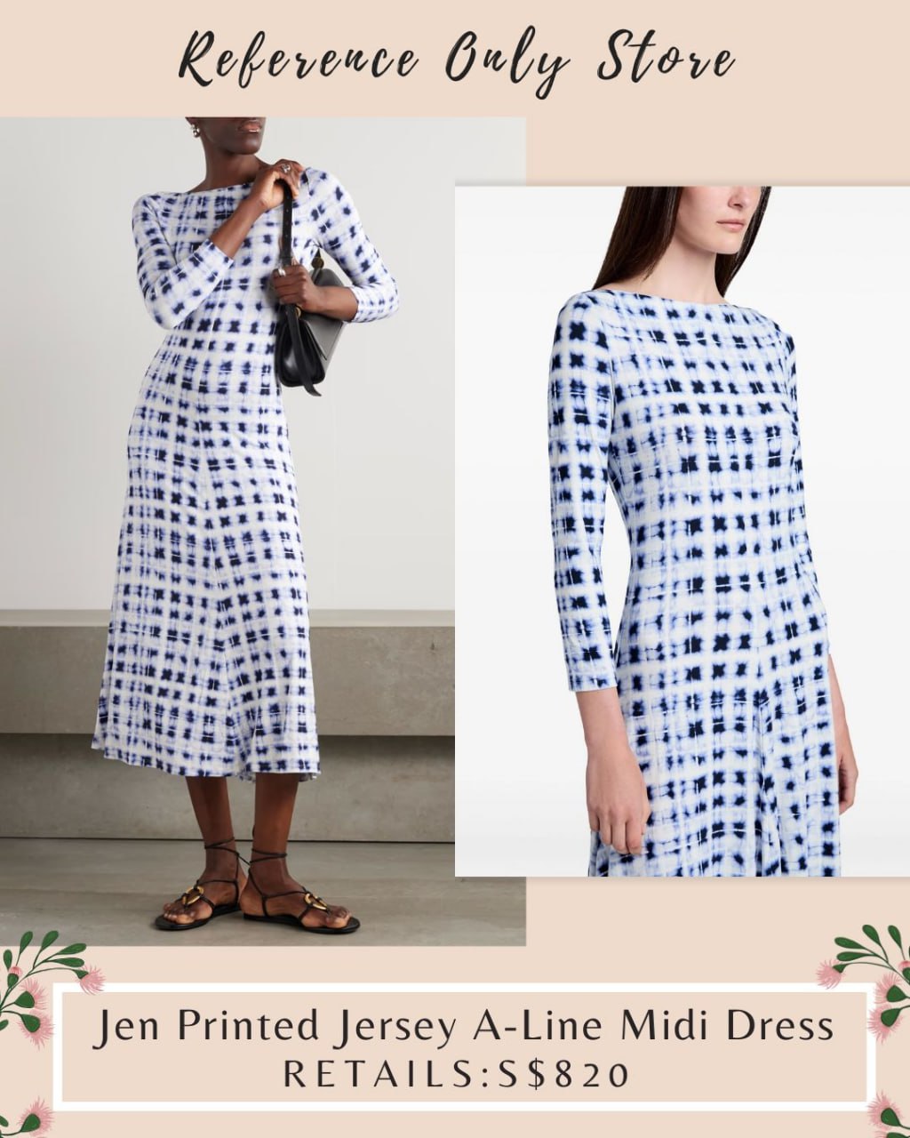 PS Jen printed jersey Knitted midi dress