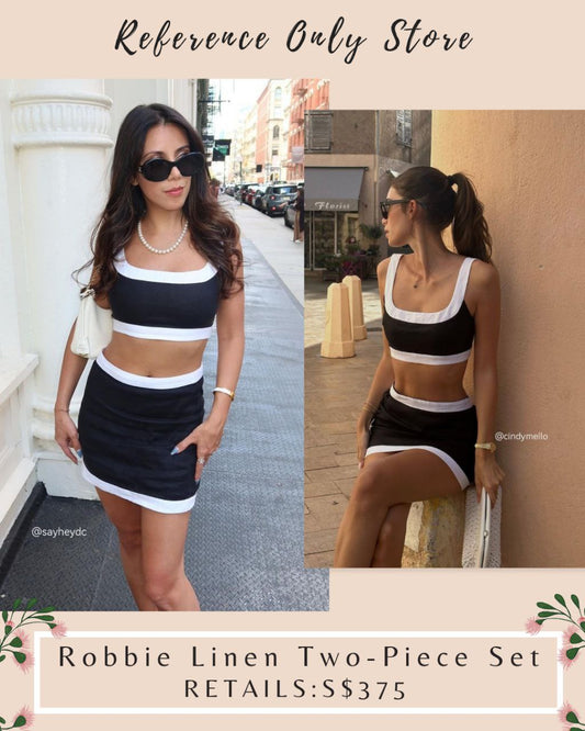 Restocked! Ref Robbie Linen Two Piece Top Skirt Set