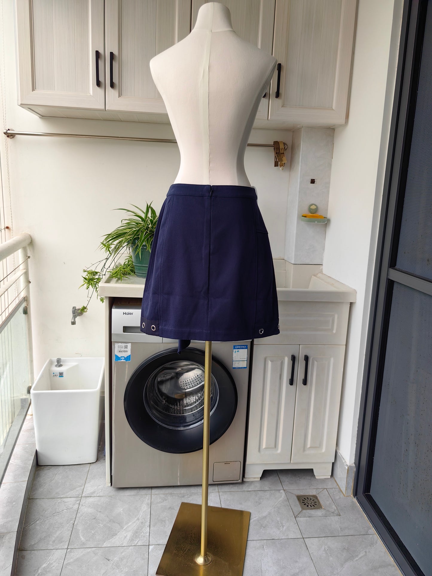 3.1 Deconstructed Utility Cotton Skirt with eyelets