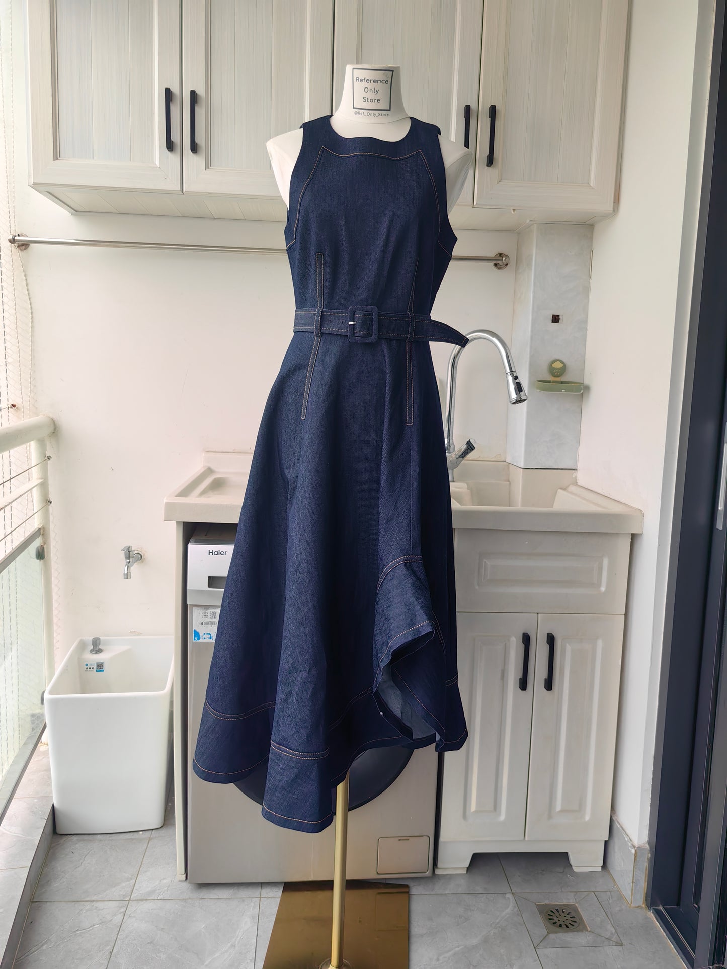 New colors! CAS Zelda denim cotton blend midi dress