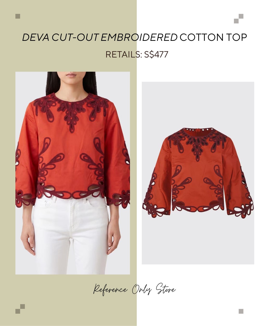 AB Deva cut out embroidered cotton top