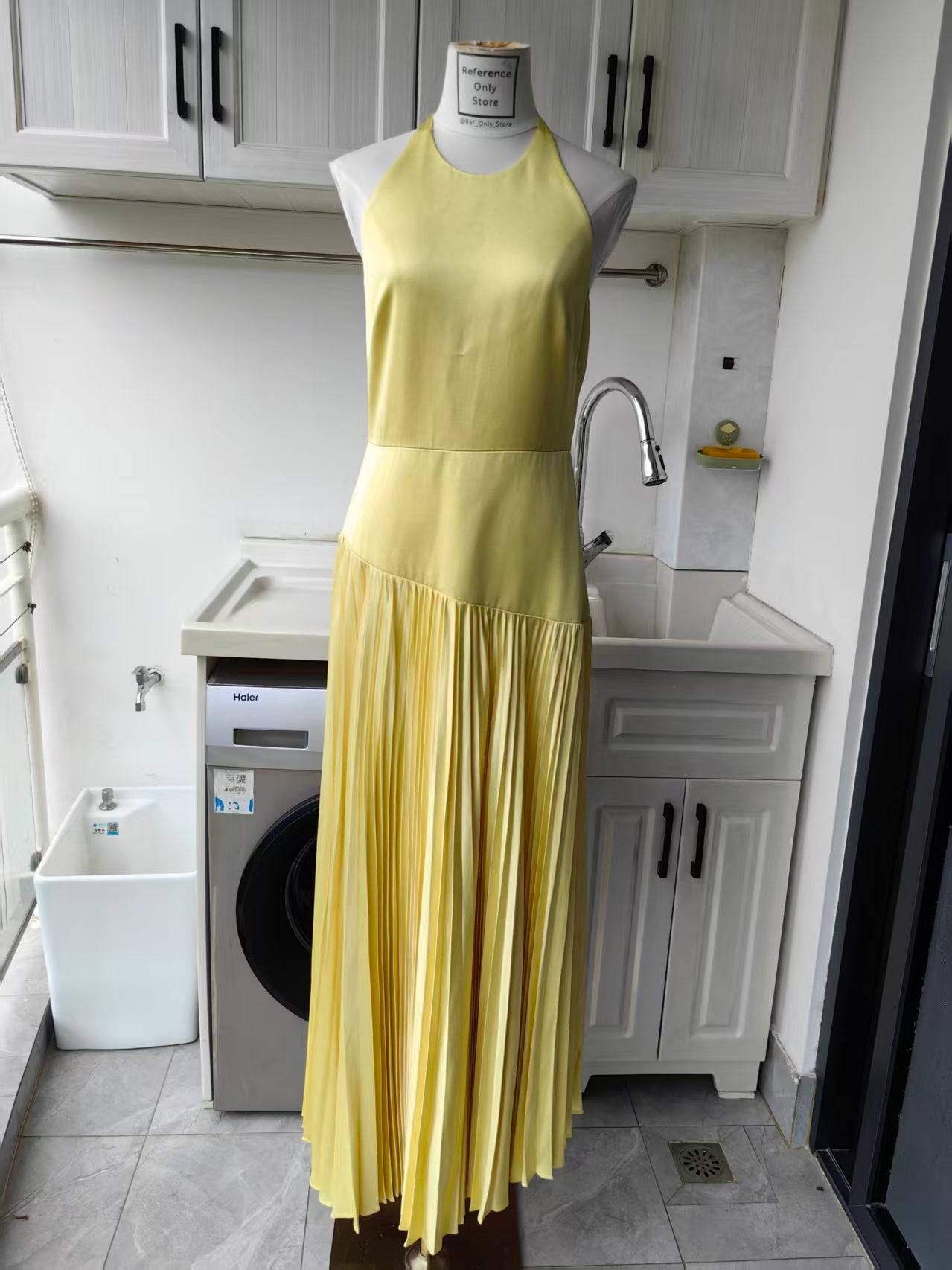 ALX Saab viscose maxi dress in yellow