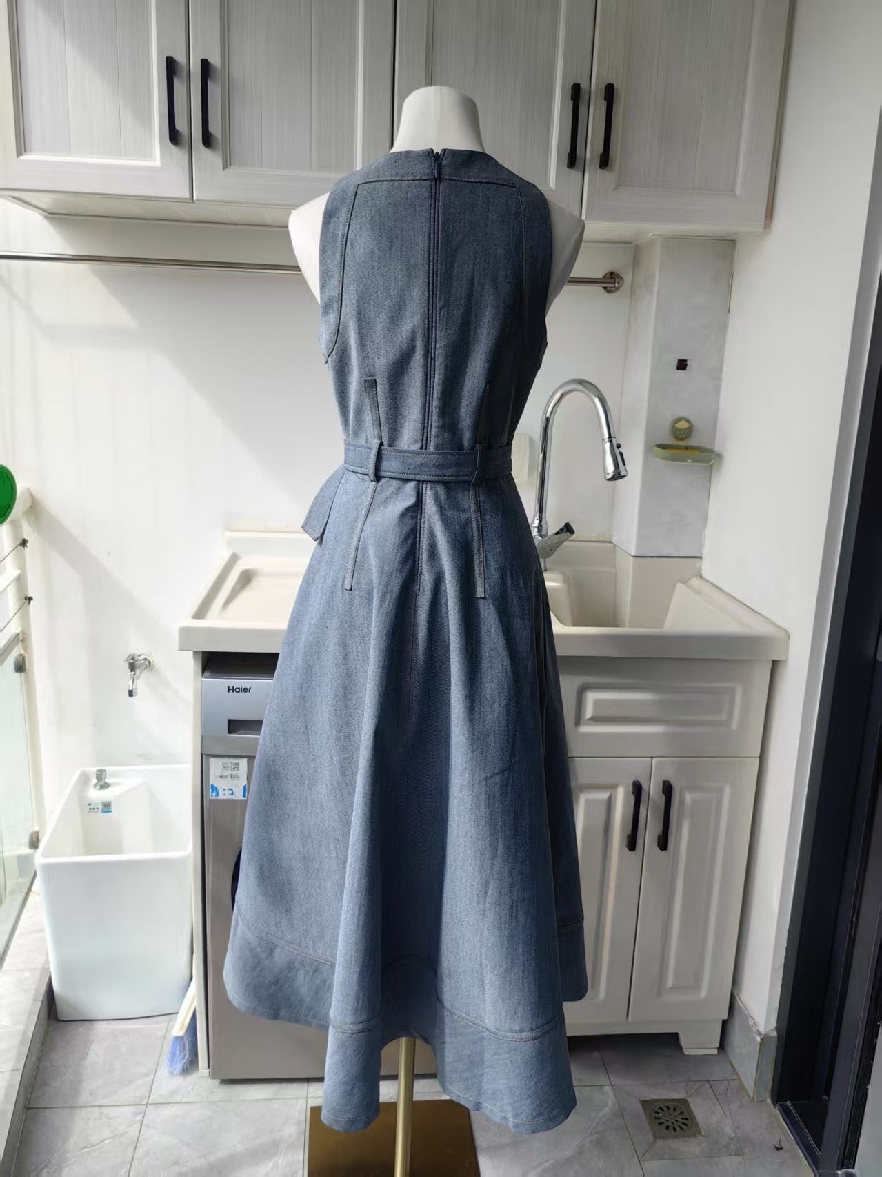 New colors! CAS Zelda denim cotton blend midi dress