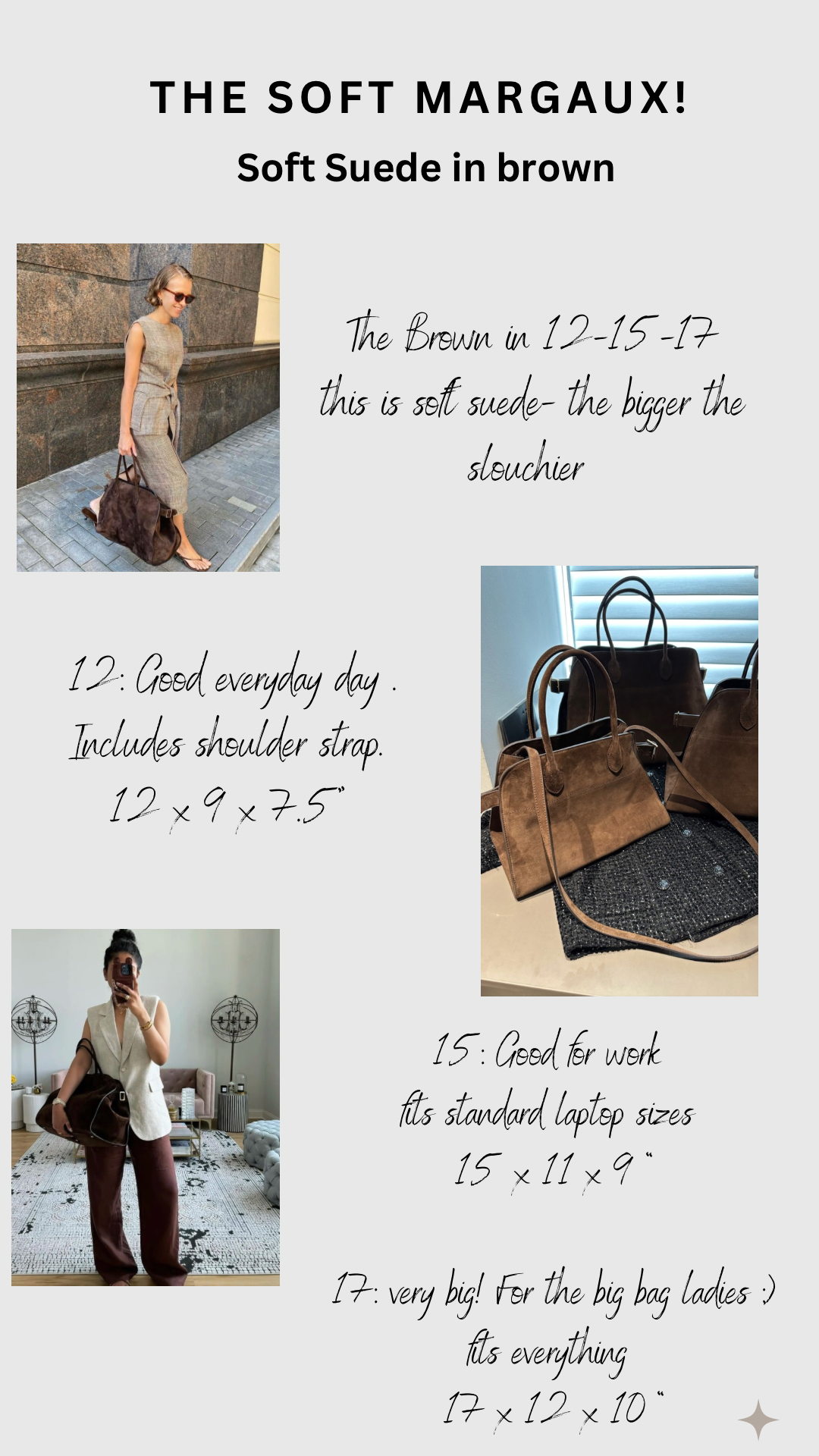 TR Brown Suede Margaux Bag
