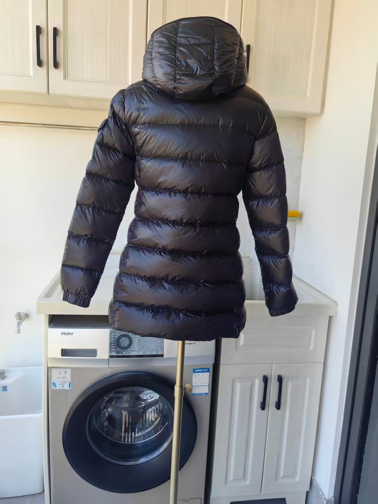 MC Glements Hooded Mid length down jacket