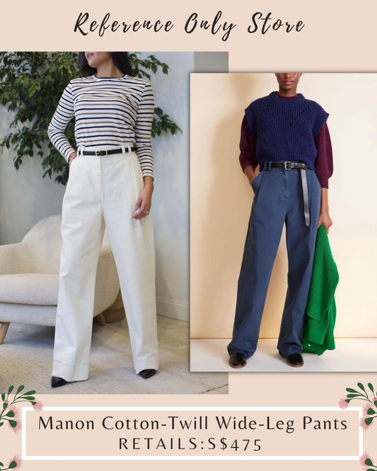 AA Manon Cotton Twill Wide Leg Pant