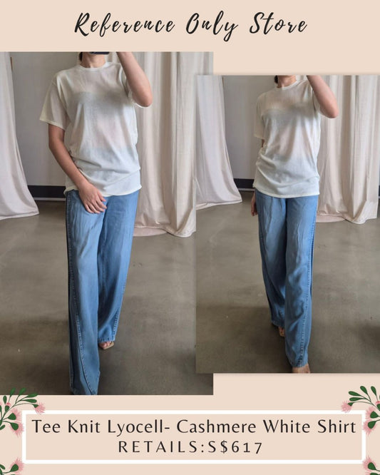 Tot Tee knit lyocell - cashmere white shirt