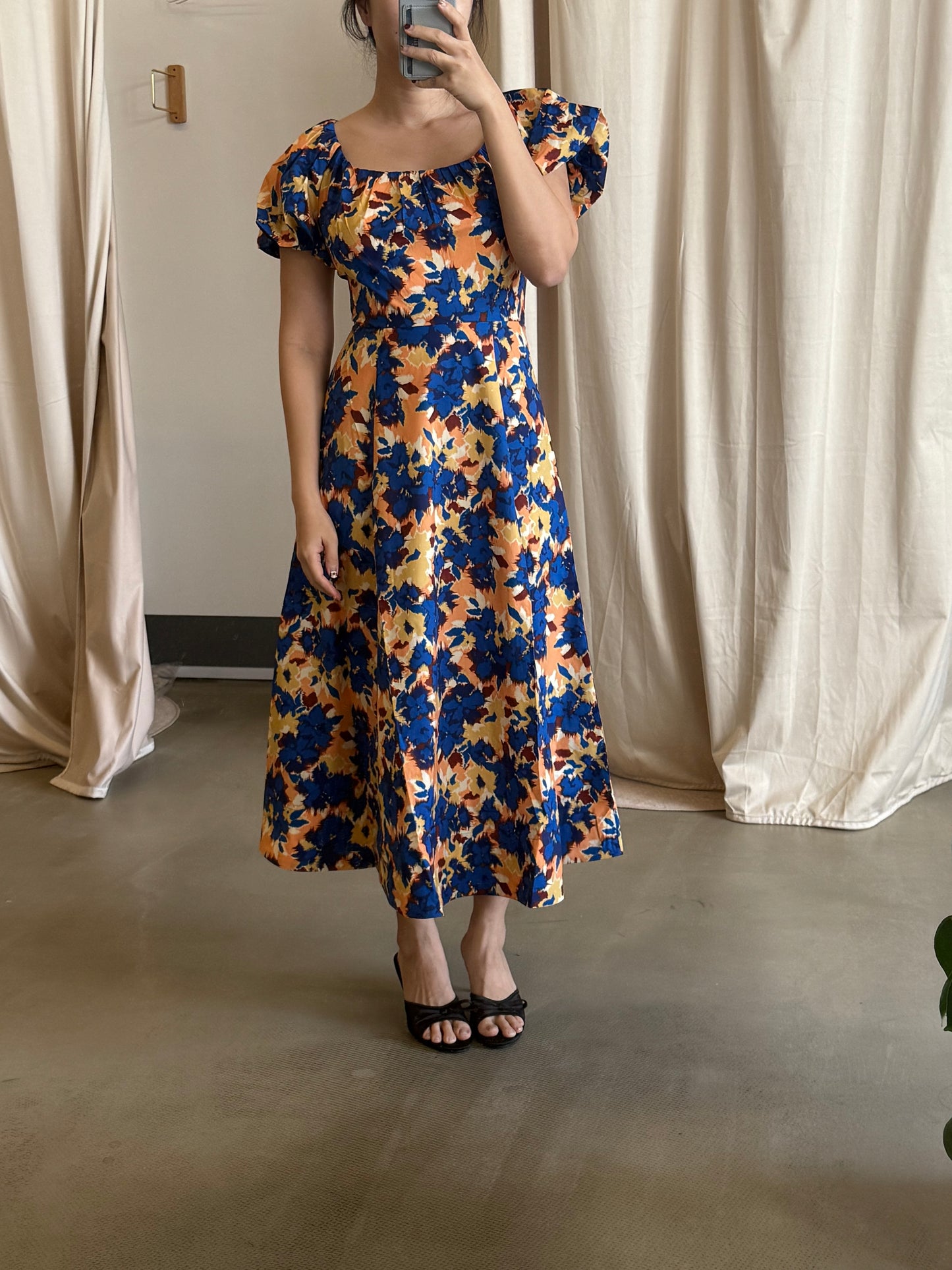 Uj Imara Cotton short sleeve midi dress