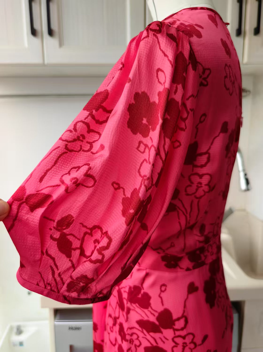 LKB Jem Wildflower tea viscose midi dress