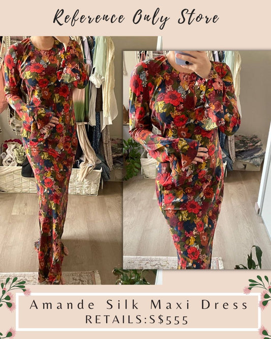 Readystock! DN Amande Silk Maxi Dress