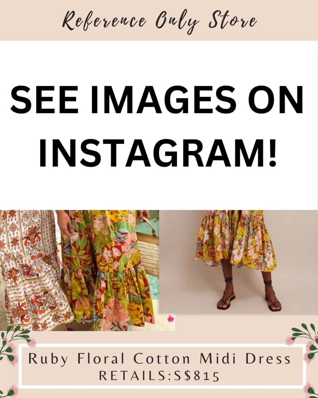 Cc Ruby floral cotton midi dress