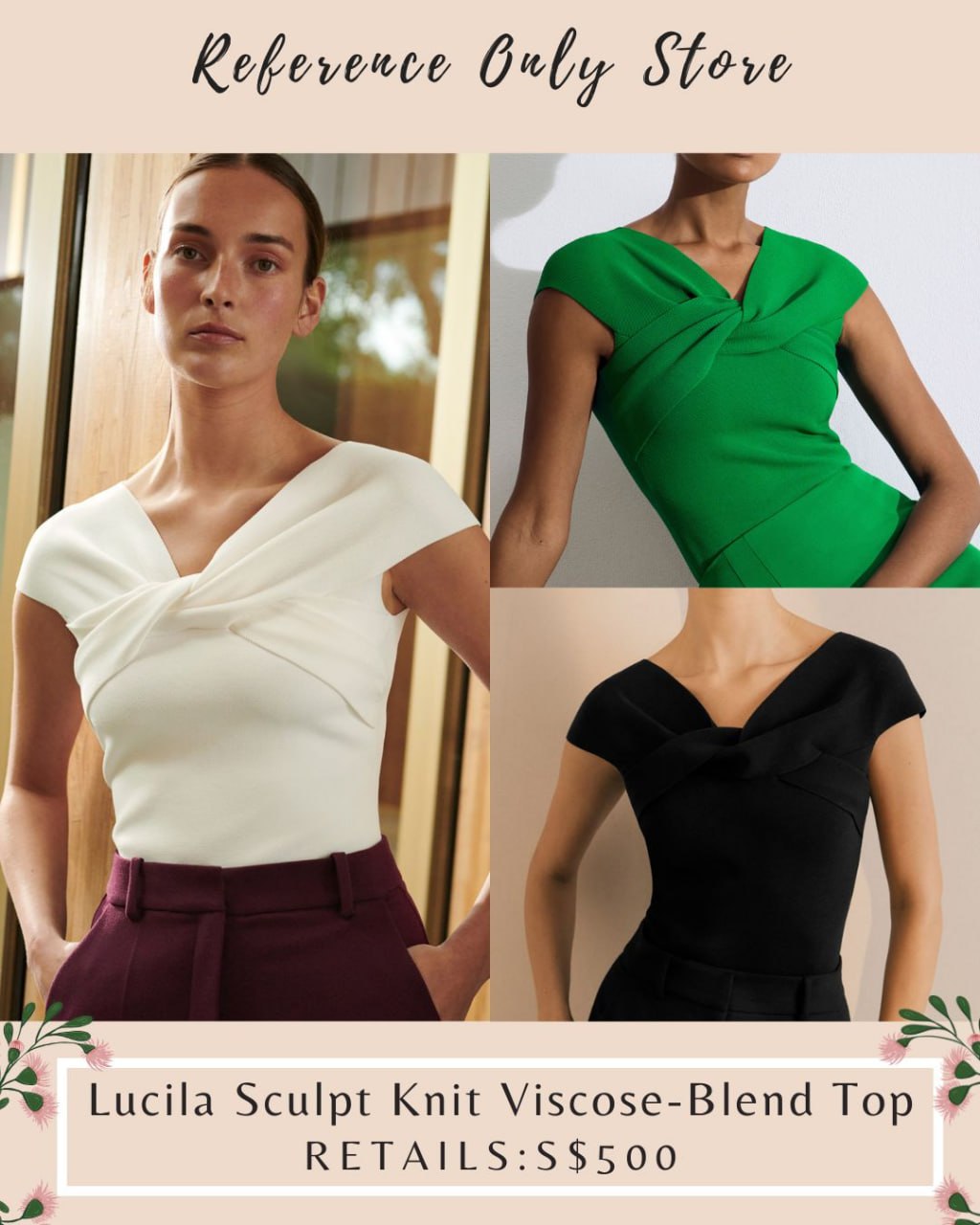 TF Lucila sculpt knit viscose top
