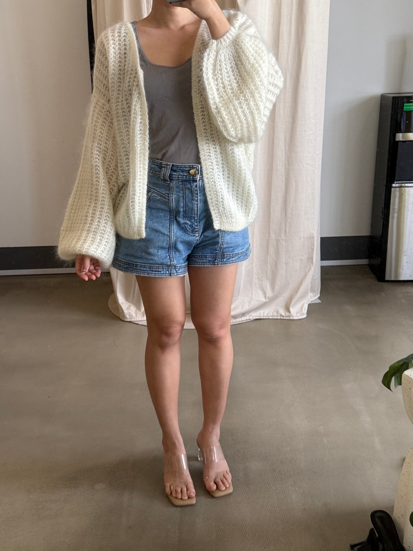 Tot Puffed Cardigan Wool Blend Cardigan