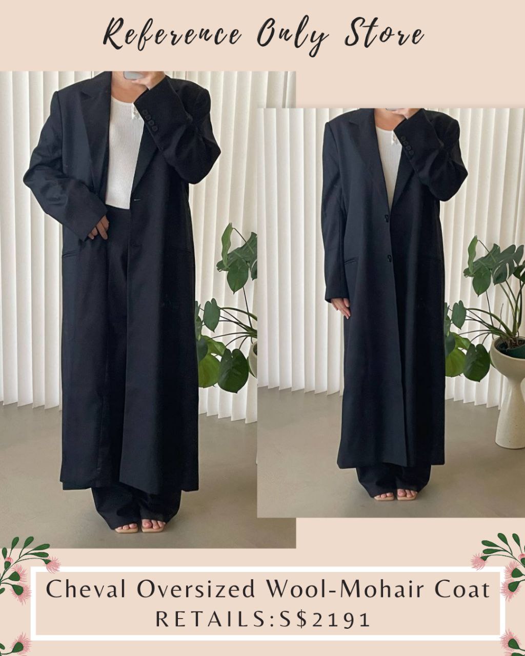 Readystock! TR Cheval Oversized Wool Mohair coat