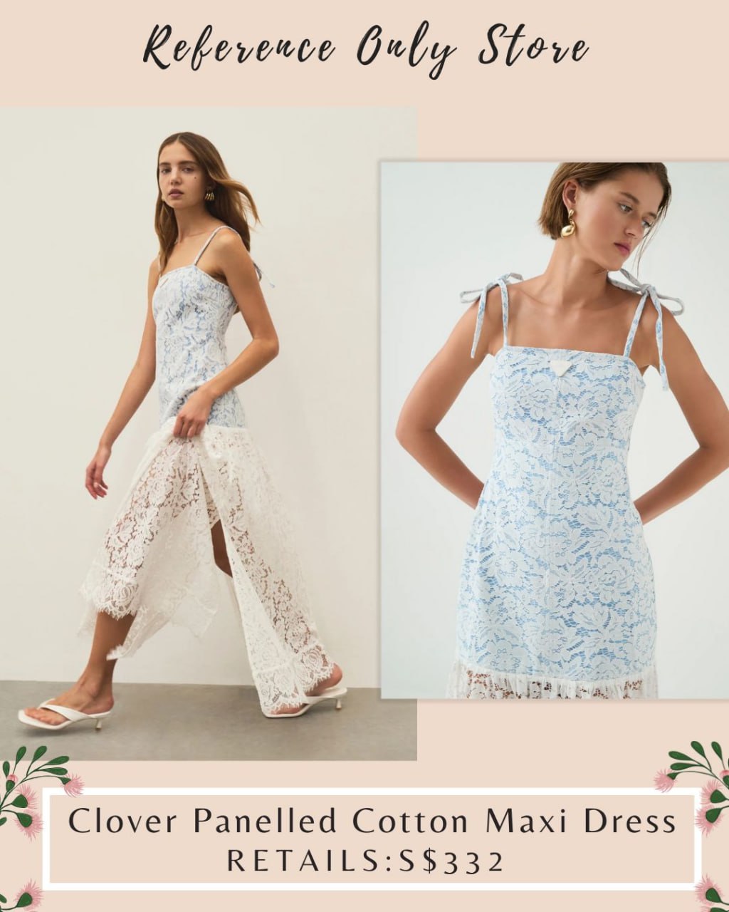 AJ Clover panelled midi dress