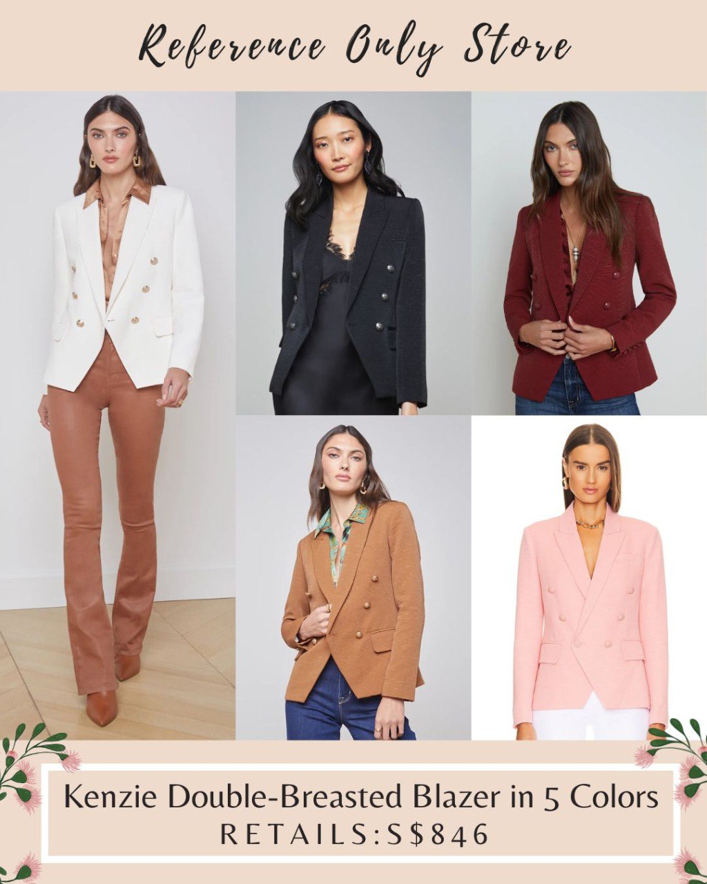 LG Kenzie Double Breasted Blazer in 5 colors