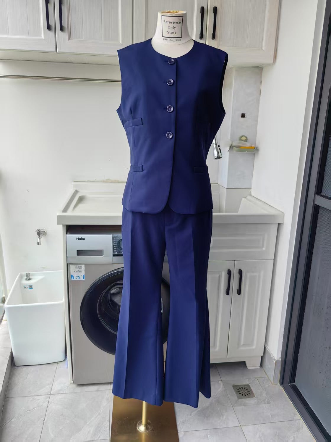 ALC Georgie suiting viscose cotton blend vest pant shorts