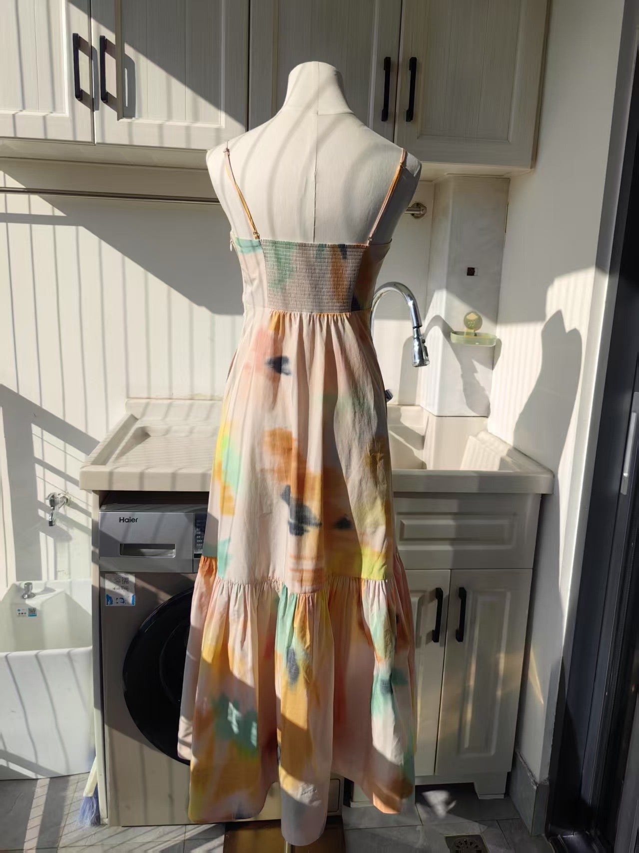 Alc lindsey floral cotton blend midi dress