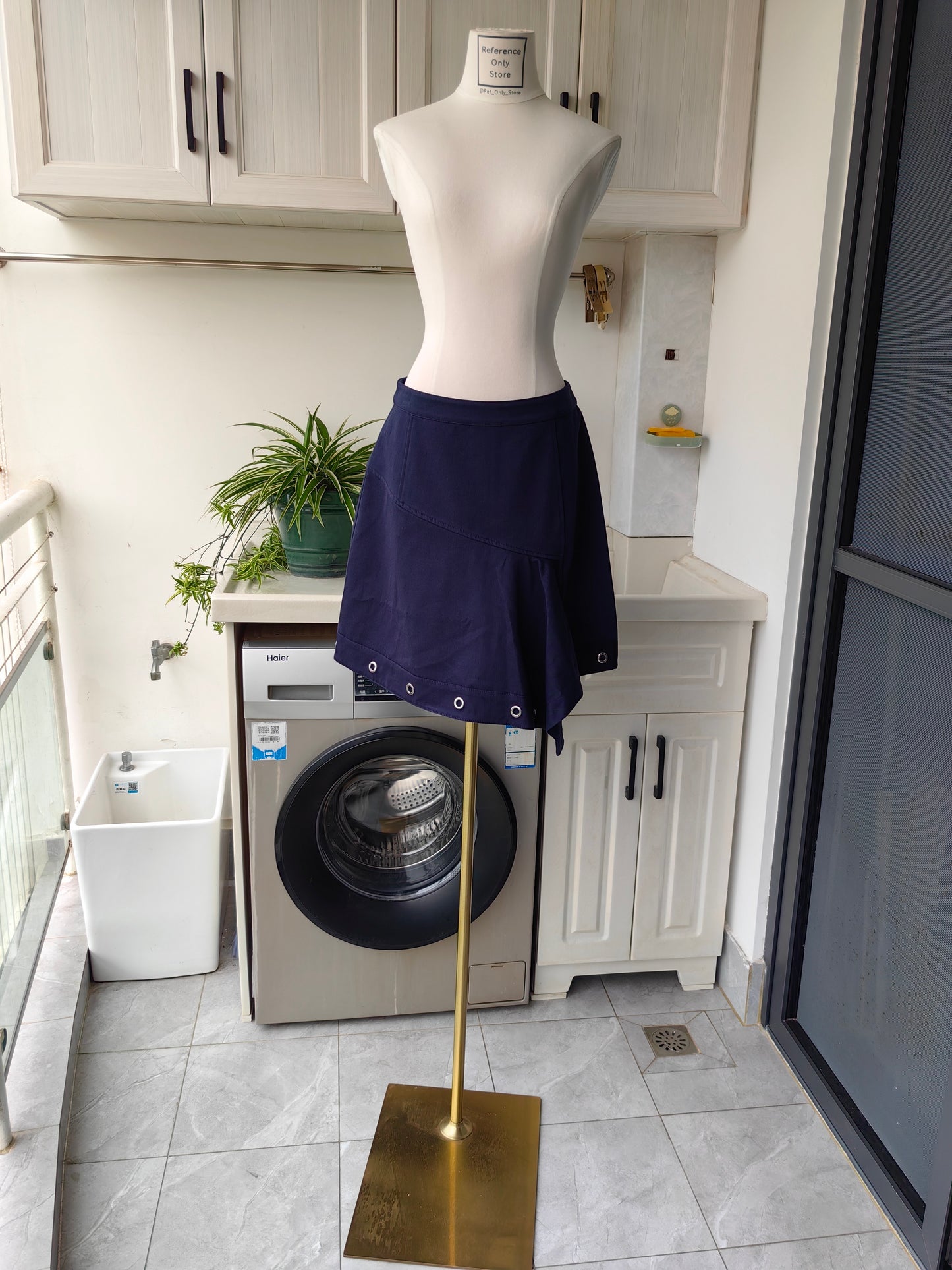 3.1 Deconstructed Utility Cotton Skirt with eyelets