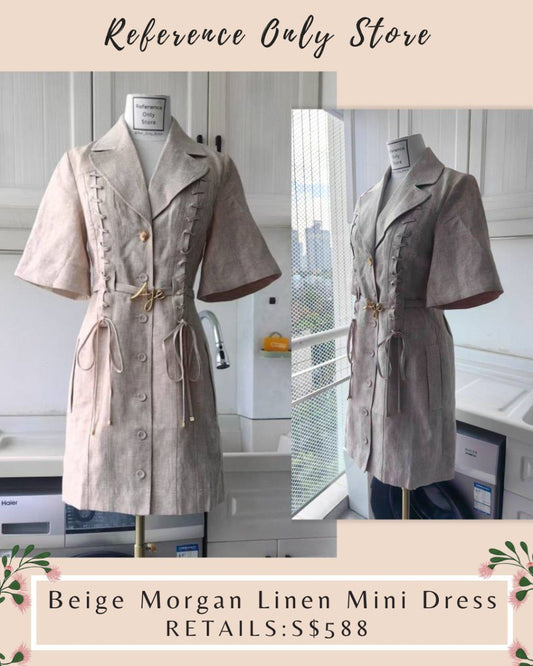 Aj Beige Morgan mini dress