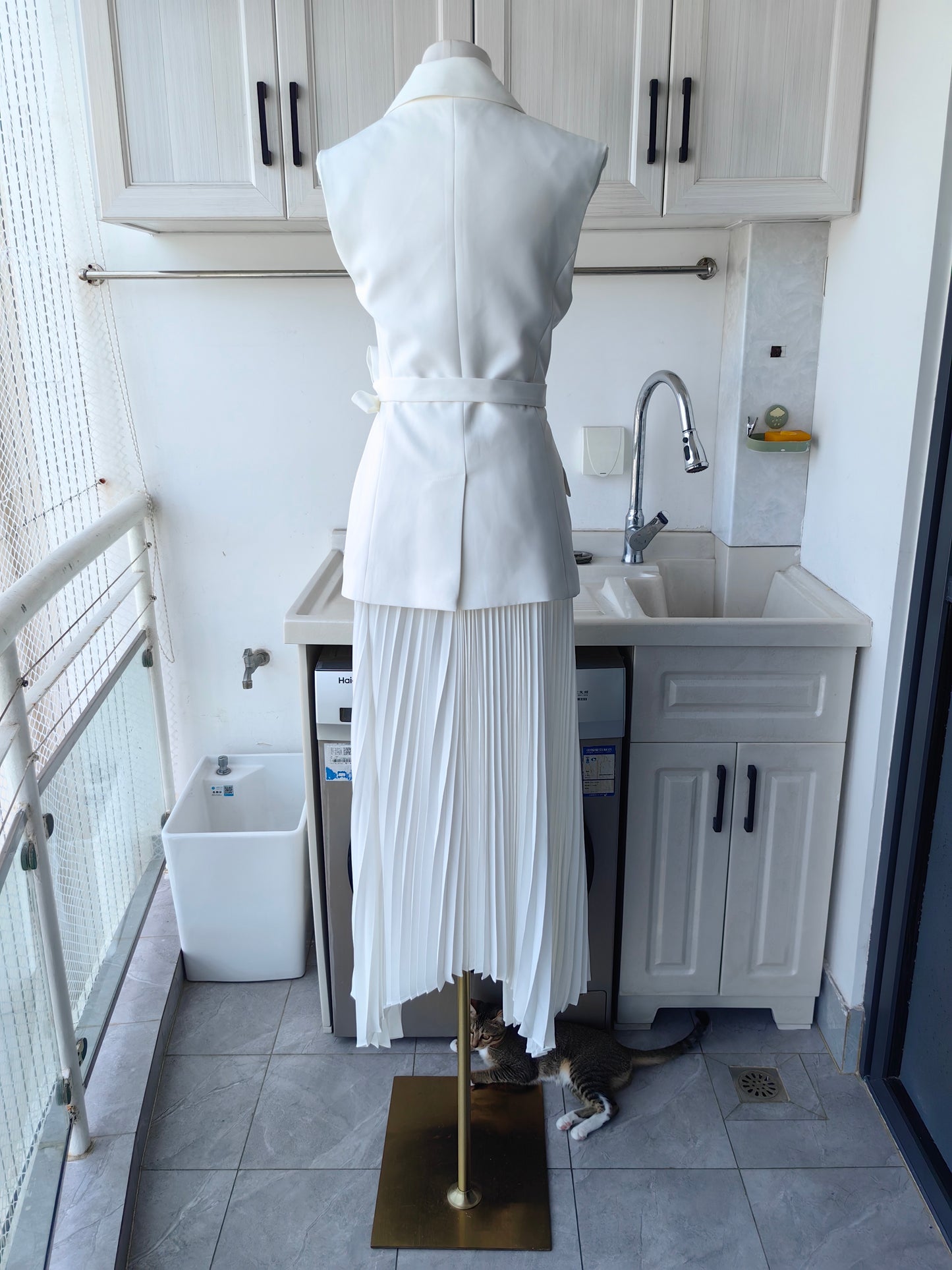 SK Helena combo blazer midi dress