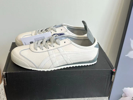 OT MEXICO Cream sage leather sneakers