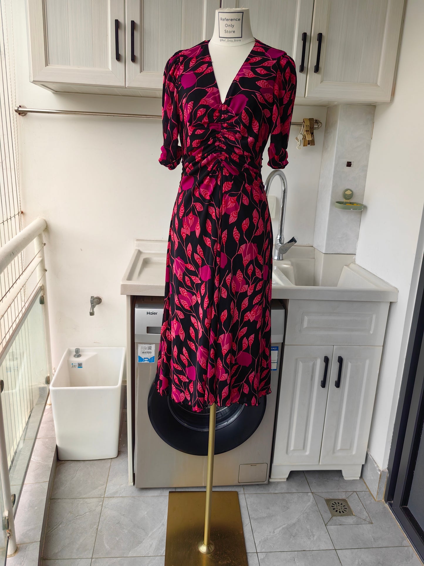 Dvf Koren Reversible Mesh Midi Dress