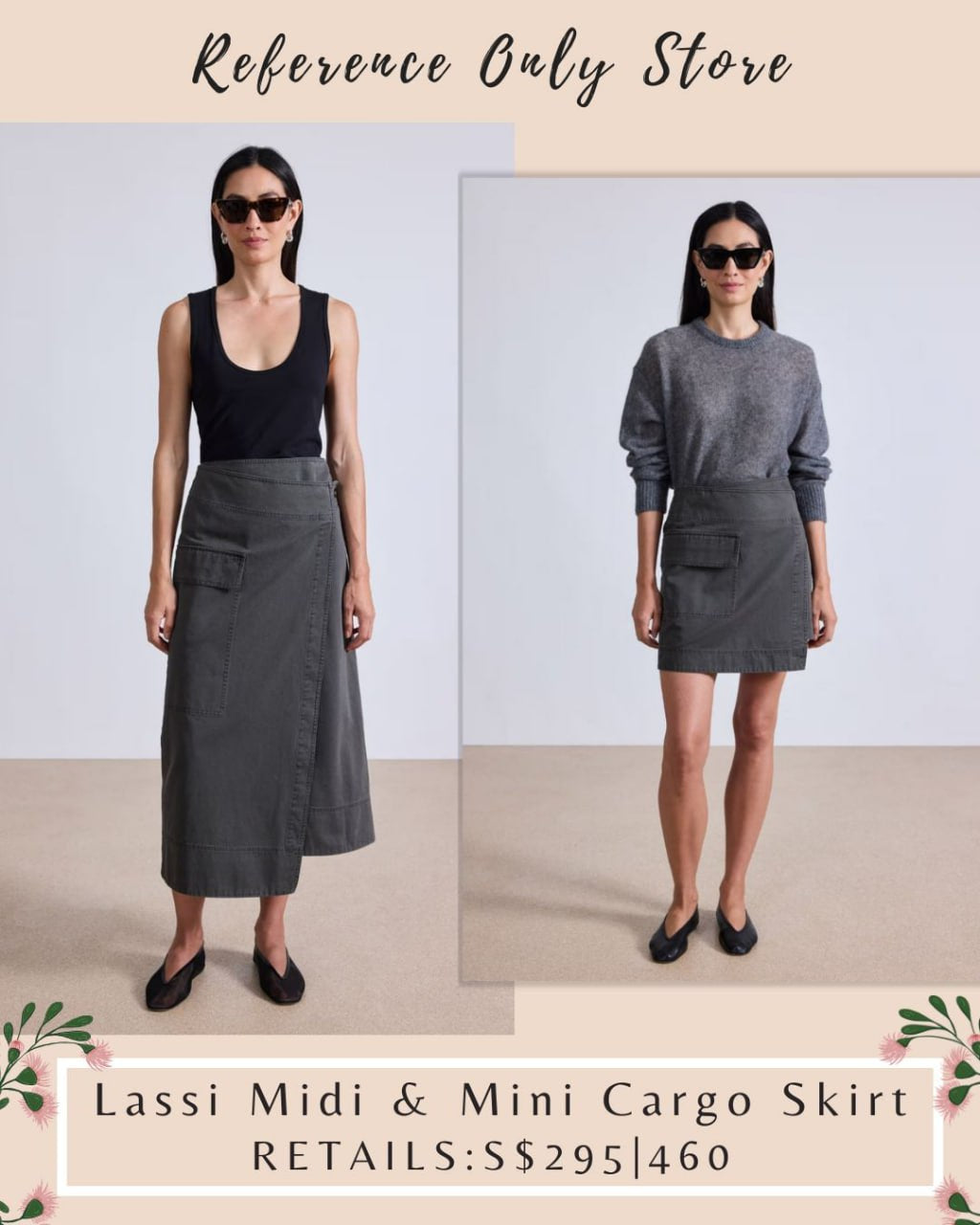 AA Lassi midi & mini cargo skirt