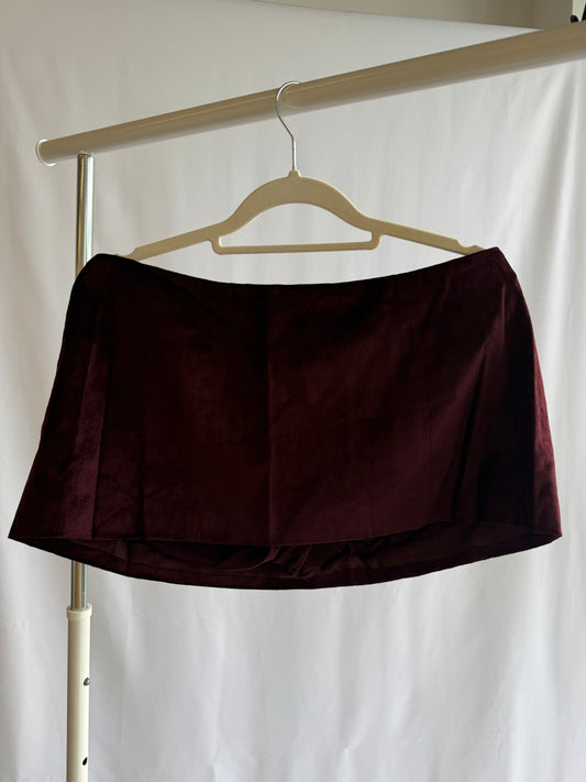 MP Velvet Mini Skort in Chianti Red